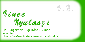 vince nyulaszi business card